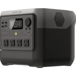 Battery Backup<Ecoflow RIVER 2 Pro 4-Outlet Portable Power Station, Black (ZMR620-B-US)