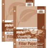 Ecology Wide Ruled Filler Paper, 8.5" x 11", 3-Hole Punched, 500 Sheets/Pack, 2/Bundle (PAC2416-2) New