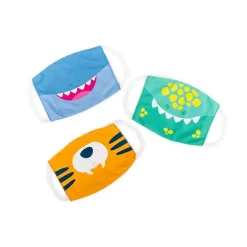 Masks<Educational Insights Reusable Face Masks, Kids, Dinosaur/Tiger/Shark, 3/Pack (8952)