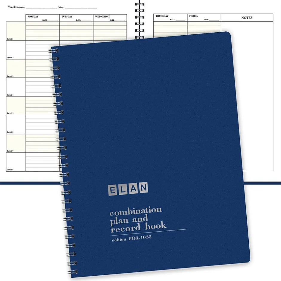 New Undated Combination Plan and Record Book, 8.5" x 11", 30/Pack (PR8-1035-CP) Grade Books