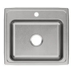Sinks<Elkay Celebrity 1-Hole Single-Bowl Drop-In Kitchen Sink, 19.5" x 22" x 7.13", Stainless Steel, Brushed Satin (PSR17201)