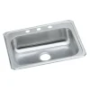 Sinks<Elkay Celebrity Stainless Steel 25" x 21-1/4" x 5-3/8", Single Bowl Top Mount Sink (GECR25213)