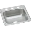 Sinks<Elkay Dayton Bar Sink, Stainless Steel, Single Bowl, Top Mount, Satin (D117191)