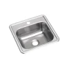 Sinks<Elkay Dayton Stainless Steel 15" x 15" x 5-3/16", Single Bowl Top Mount Bar Sink, Satin (D115161)