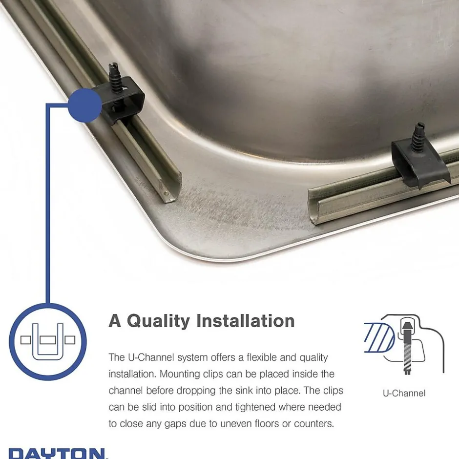 Sinks<Elkay Dayton Stainless Steel 15" x 15" x 5-3/16", Single Bowl Top Mount Bar Sink, Satin (D115161)