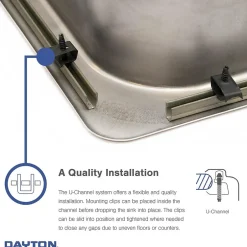 Sinks<Elkay Dayton Stainless Steel 17" x 19" x 6-1/8", Single Bowl Top Mount Bar Sink, Satin (D117193)