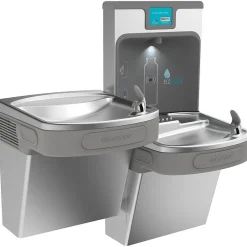 Drinking Fountains<Elkay Enhanced EZH2O Bottle Filling Station, & Versatile Bi-Level ADA Cooler, Filtered 8 GPH Stainless (LZSTL8WSSP)
