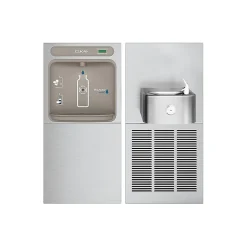 Drinking Fountains<Elkay EZH2O Bottle Filling Station with Soft Sides Single Fountain, Stainless Steel (EZWS-SS8K)