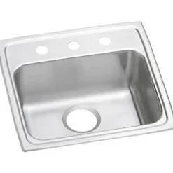 Sinks<Elkay Lustertone 19-1/2" Drop In Single Basin Stainless Steel Kitchen Sink (LRAD1919653)