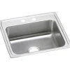 Sinks<Elkay Lustertone 22" Drop In Single Basin Stainless Steel Kitchen Sink (LRAD2219653)