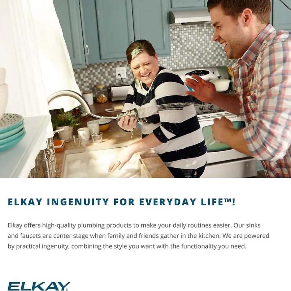 Sinks<Elkay Lustertone 22" Drop In Single Basin Stainless Steel Kitchen Sink (LRAD2219653)