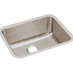 Sinks<Elkay Lustertone Classic Single-Bowl Undermount Sink, 18.25" x 23.5" x 12", Stainless Steel, Lustrous Satin (ELUH211512)