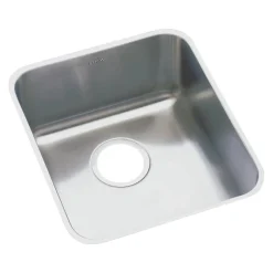 Sinks<Elkay Lustertone Classic Single-Bowl Undermount Sink, 4.88" x 18.5" x 18.5", Stainless Steel, Lustrous Satin (ELUHAD161650)