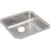 Sinks<Elkay Lustertone Classic Single-Bowl Undermount Kitchen Sink, 18.5" x 18.5" x 5.38", Stainless Steel, Lustrous Satin
