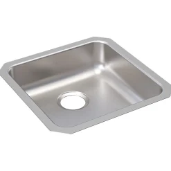 Sinks<Elkay Lustertone Classic Single-Bowl Undermount Kitchen Sink, 18.5" x 18.5" x 5.38", Stainless Steel, Lustrous Satin