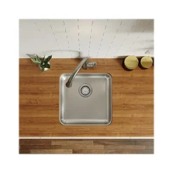 Sinks<Elkay Lustertone Classic Single-Bowl Undermount Kitchen Sink, 18.5" x 18.5" x 5.38", Stainless Steel, Lustrous Satin