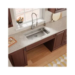 Sinks<Elkay Lustertone Classic Single-Bowl Undermount Sink, 18.5" x 30.5" x 5.38", Stainless Steel, Lustrous Satin (ELUHAD281655)