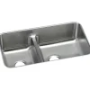 Sinks<Elkay Lustertone Stainless Steel 32-1/16" x 18-1/2" x 9", 40/60 Double Bowl Undermount Sink with Aqua Divide (ELUHAQD32179)