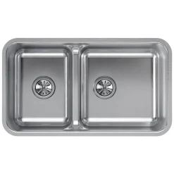 Sinks<Elkay Lustertone Stainless Steel 32-1/16" x 18-1/2" x 9", 40/60 Double Bowl Undermount Sink with Aqua Divide (ELUHAQD32179)