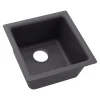 Sinks<Elkay Quartz Luxe Drop-In/Undermount Single-Bowl Bar Sink, Charcoal (ELX1616CH0)