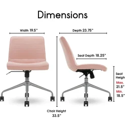 New Adelaide Fabric Task Chair, Pink (48214A) Office Chairs