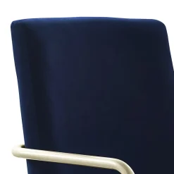 Online Giselle Fabric Computer and Desk Chair, Navy Blue/Gold (CHR10058C) Office Chairs
