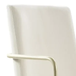 Outlet Giselle Fabric Computer and Desk Chair, Cream/Gold (CHR10058D) Office Chairs