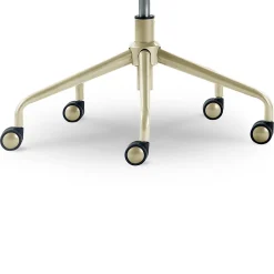 Outlet Giselle Fabric Computer and Desk Chair, Cream/Gold (CHR10058D) Office Chairs