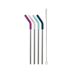 Filters, Stirrers & Straws<ello June Breeze Stainless Steel Straws, 9.75"L, 4/Pack (499-4289-914-24)
