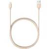 Ematic Charge and Sync Braided Lightning to USB-A Cable, 3 ft., Gold, (ELM341)