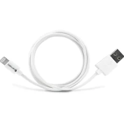 Ematic Charge and Sync Lightning to USB-A Cable, 6 ft., White, (ELC460)