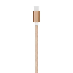 Ematic Charge and Sync USB-C 2.0 to USB-A Cable, 6 ft., Gold, (EUTC604GL)