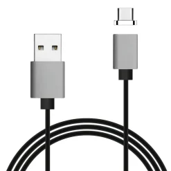 Ematic Magnetic USB-C to USB-A Cable for Android Devices, 3 ft., Black (EUTCMG300)
