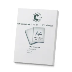 Outlet 65 lb. Cardstock Paper, 8.27" x 11.69", White, 250 Sheets/Ream (A4CARD) Card Stock