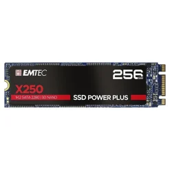 Emtec X250 Power Plus ECSSD256GX250 256GB M.2 SATA Internal Solid State Drive* Solid State Drives