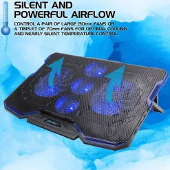 Enhance Cryogen Laptop Cooling Stand, USB Connectivity, Blue/Black (ENGXC20100BLWS)* Gaming Accessories