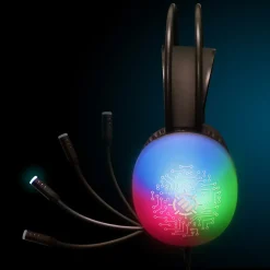 Enhance Voltaic 2 Wired Stereo Gaming Headset, USB 2.0, Clear with Multicolor LEDs (ENVOH2L100CLWS)* Gaming Headsets