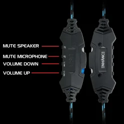 Enhance Voltaic Pro 7.1 Surround Gaming Headphones, USB, Black/Blue (ENVOH7L100BLEW)* Headsets