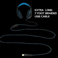 Enhance Voltaic Pro 7.1 Surround Gaming Headphones, USB, Black/Blue (ENVOH7L100BLEW)* Headsets