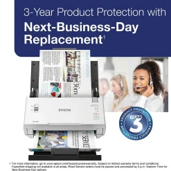 Desktop Scanners<Epson DS-410 Desktop Scanner, Black/White (B11B249201)