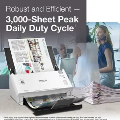 Desktop Scanners<Epson DS-410 Desktop Scanner, Black/White (B11B249201)