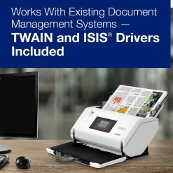 Desktop Scanners<Epson DS-30000 Large-format Duplex Document Scanner, White (B11B256201)