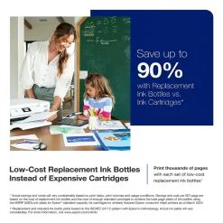 Instant Photo Printers<Epson EcoTank ET-2850 All-in-One Cartridge-Free Supertank Printer, White (Refurbished)