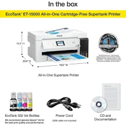 Instant Photo Printers<Epson EcoTank ET-15000 Wireless Color Inkjet Printer, All-In-One Supertank, Print, Scan, Copy, Fax (9472514)