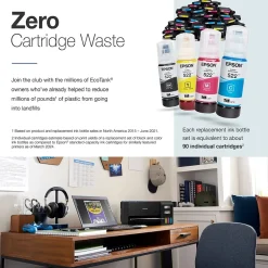 Instant Photo Printers<Epson EcoTank ET-2400 Wireless Color Inkjet Printer, All-In-One Supertank, Print, Scan, Copy (9592581)
