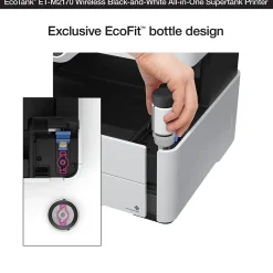 Black & White Printers<Epson EcoTank ET-M2170 Wireless Monochrome All-in-One SuperTank Printer