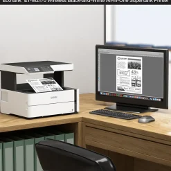Black & White Printers<Epson EcoTank ET-M2170 Wireless Monochrome All-in-One SuperTank Printer
