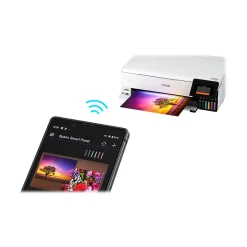 Color Printers<Epson EcoTank Photo ET-8550 Wireless Color Inkjet Printer, All-In-One Supertank, Print, Scan, Copy (9472524)