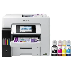 Color Printers<Epson EcoTank Pro 5850 Wireless Color Inkjet Printer, All-In-One Supertank, Print, Scan, Copy, Fax (9472509)