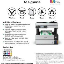 Color Printers<Epson EcoTank Pro 5150 Wireless Color Inkjet Printer, All-In-One Supertank, Print, Scan, Copy (9472546)